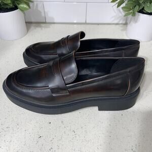 Calvin Klein Women's US Size 9.5 Otinya Loafer, Dark Brown